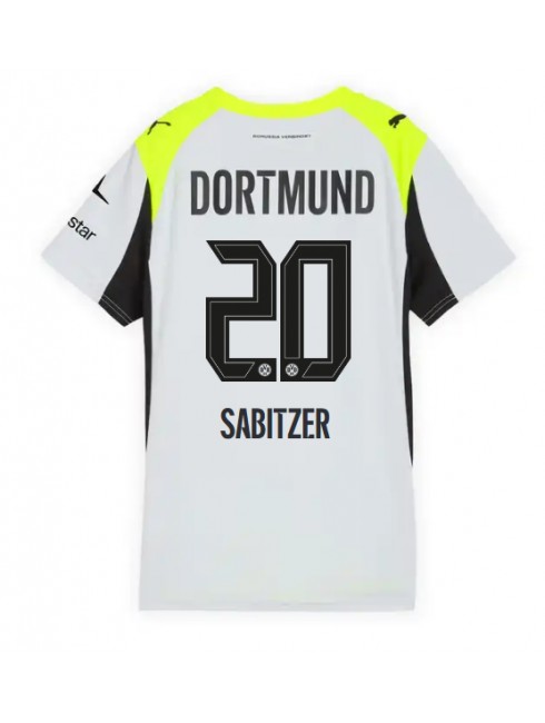 Borussia Dortmund Marcel Sabitzer #20 Auswärtstrikot für Frauen 2025-26 Kurzarm Borussia Dortmund Marcel Sabitzer #20 Auswärtstrikot für Frauen 2025-26 Kurzarm